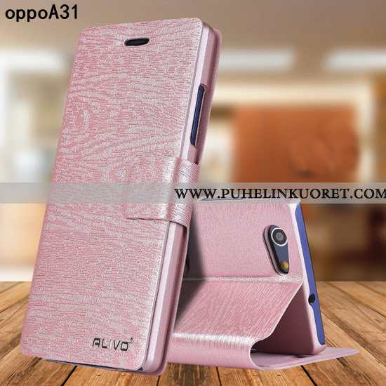 Kuori, Kuoret Oppo A31 Suojaus Nahkakuori Kulta All Inclusive Kultainen