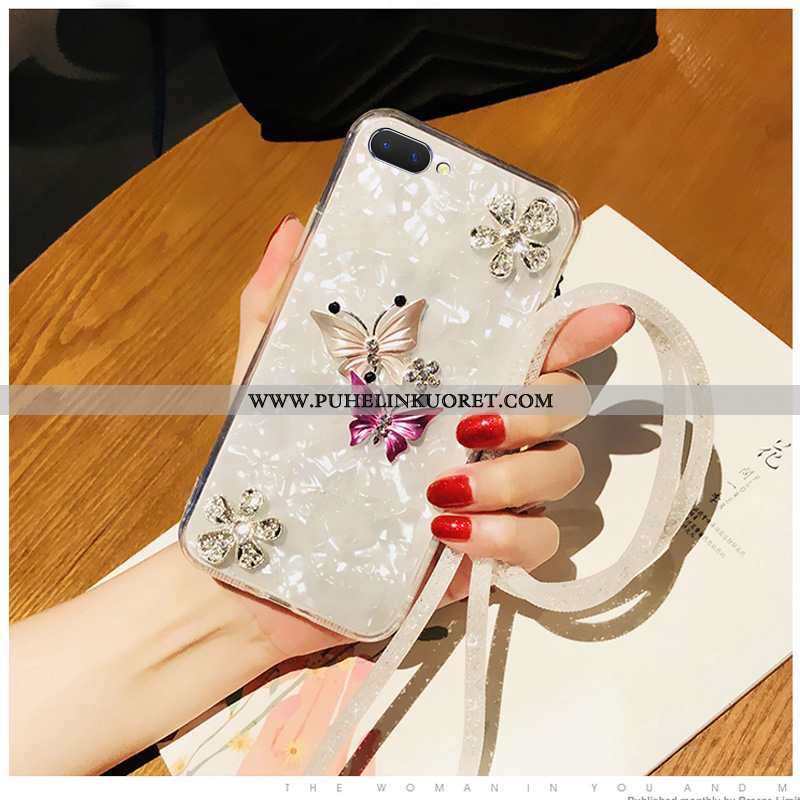 Kuori, Kuoret Oppo A5 Suuntaus Suojaus Rhinestone Inlay Puhelimen All Inclusive Valkoinen