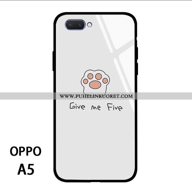 Kotelo, Kuori Oppo A5 Suojaus Lasi Kustannukset Kotelo Pieni Valkoinen