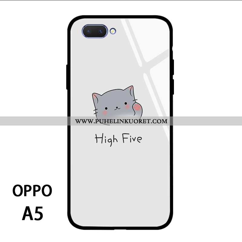 Kotelo, Kuori Oppo A5 Suojaus Lasi Kustannukset Kotelo Pieni Valkoinen