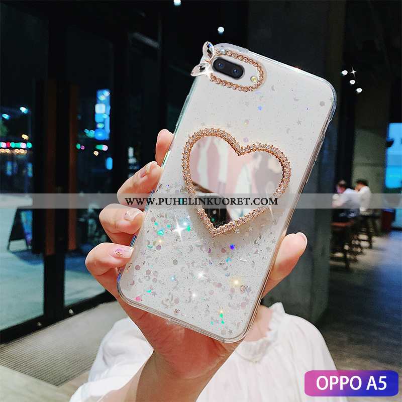 Kotelo, Kuori Oppo A5 Persoonallisuus Näytönsuojus Rhinestone Inlay Tila Vihreä