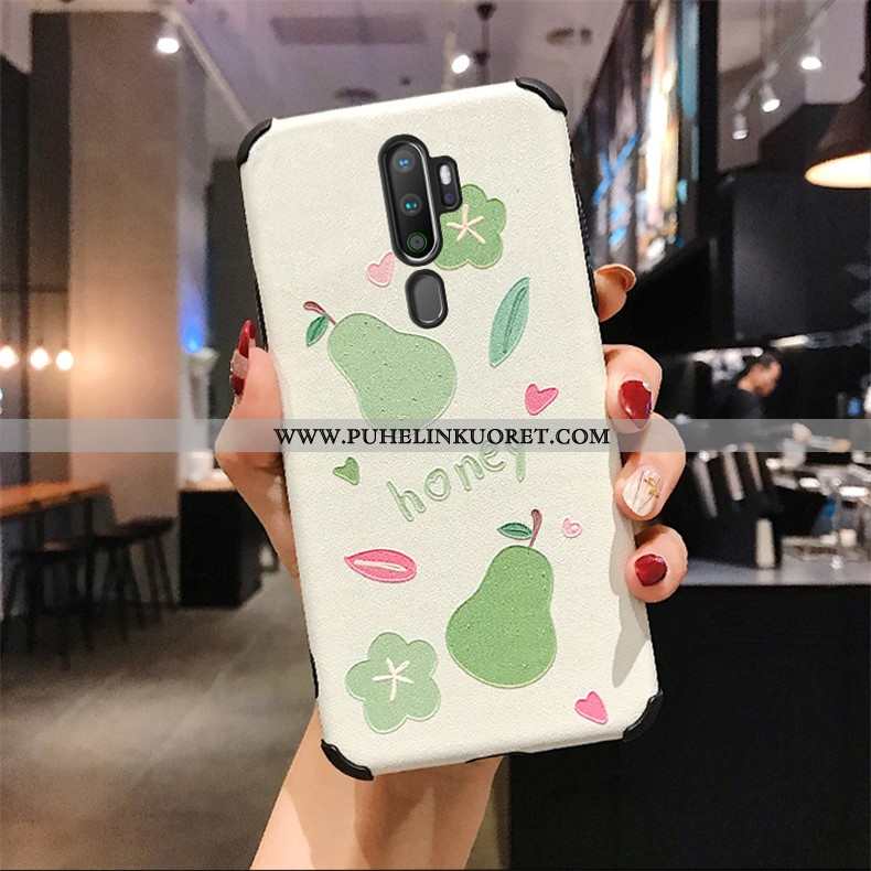 Kotelo, Kuori Oppo A9 2020 Suojaus Persoonallisuus Kukkakuvio Mulberry Silkki Kotelo Valkoinen