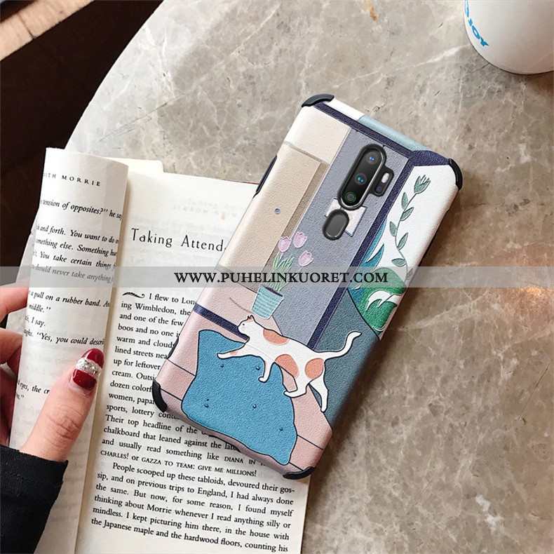 Kotelo, Kuori Oppo A9 2020 Suojaus Persoonallisuus Kukkakuvio Mulberry Silkki Kotelo Valkoinen