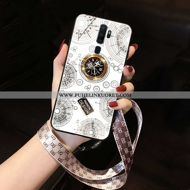 Kuori, Kuoret Oppo A9 2020 Suojaus Lasi Rhinestone Inlay Suuntaus Puhelimen Valkoinen