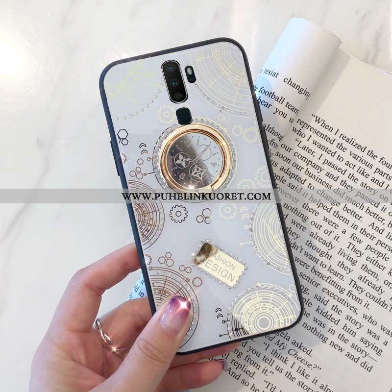 Kuori, Kuoret Oppo A9 2020 Suojaus Lasi Rhinestone Inlay Suuntaus Puhelimen Valkoinen