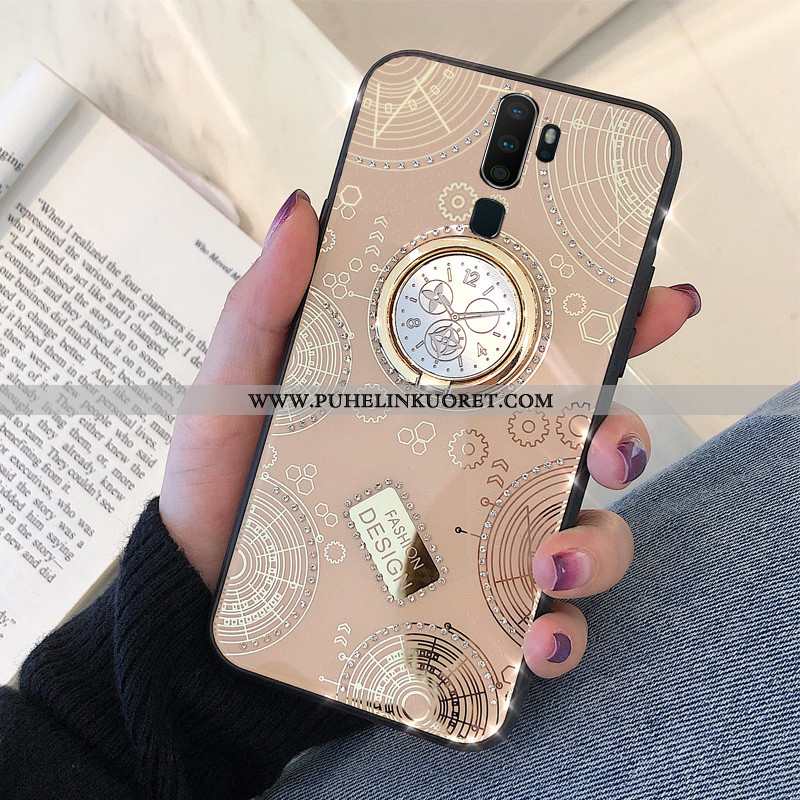 Kuori, Kuoret Oppo A9 2020 Suojaus Lasi Rhinestone Inlay Suuntaus Puhelimen Valkoinen