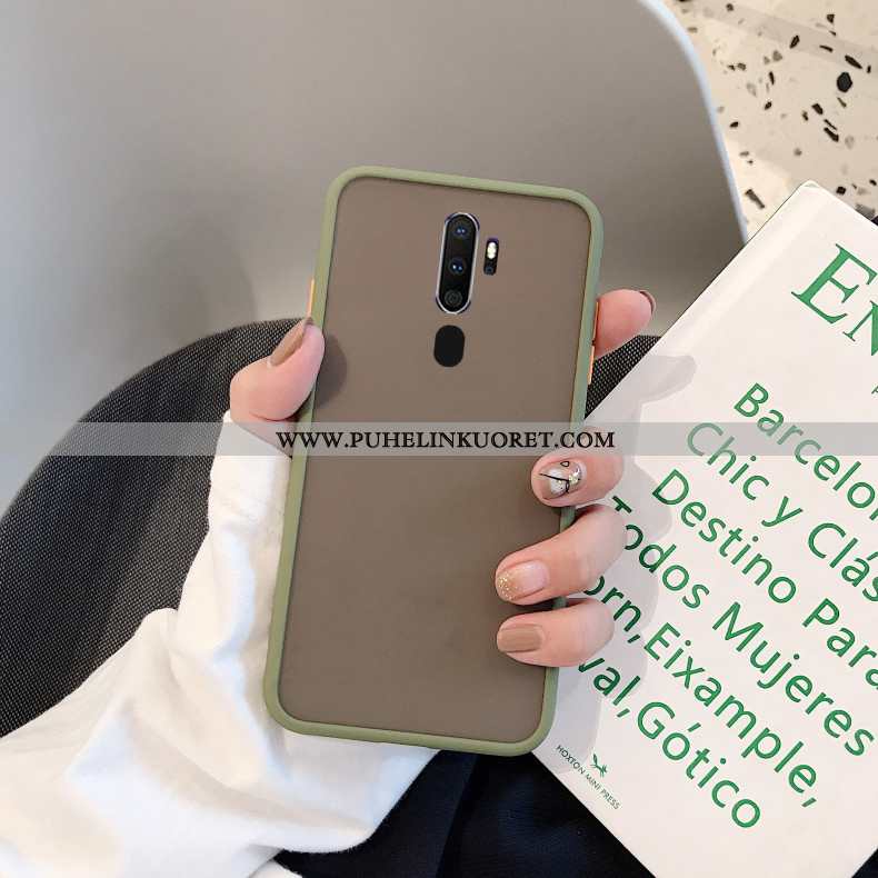 Kuori, Kuoret Oppo A9 2020 Suojaus Pesty Suede Kotelo Murtumaton Näytönsuojus Punainen