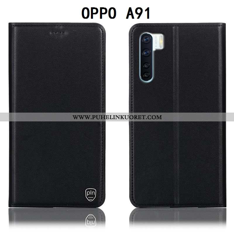 Kuori, Kuoret Oppo A91 Nahkakuori Suojaus Kuori Puhelimen Keltaiset