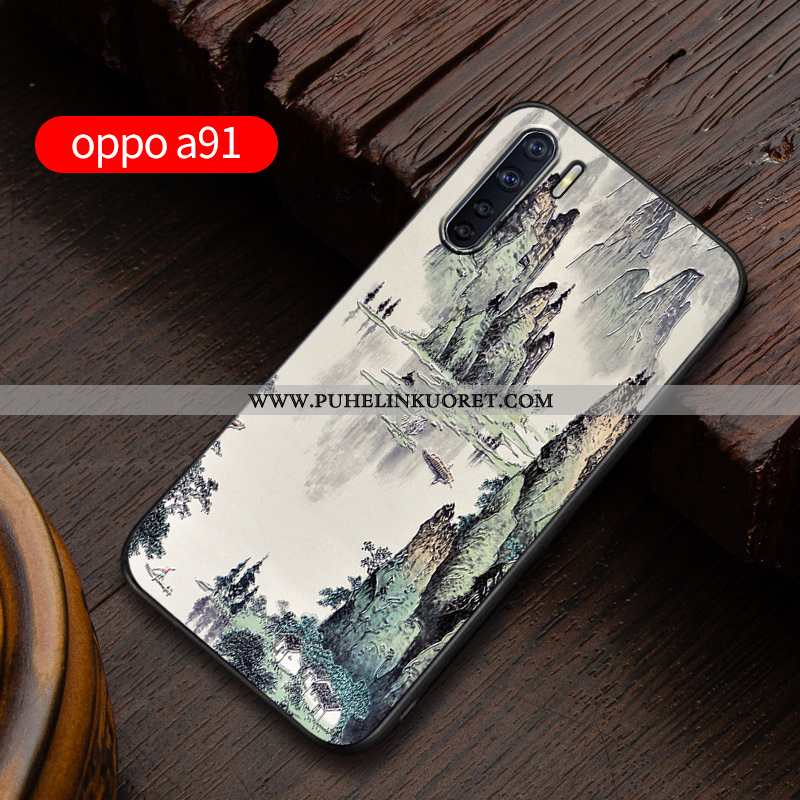 Kotelo, Kuori Oppo A91 Kohokuviointi Pehmeä Neste Suojaus Persoonallisuus Muokata Sininen