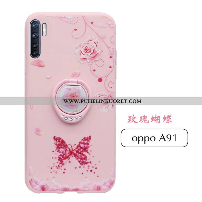 Kuoret, Kotelo Oppo A91 Silikoni Suojaus Uusi Kuori Murtumaton Pinkki