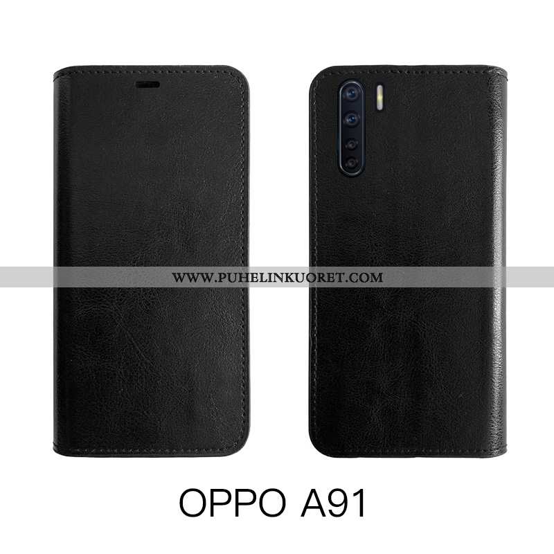 Kuoret, Kotelo Oppo A91 Aito Nahka Suojaus Kuori All Inclusive Ruskea