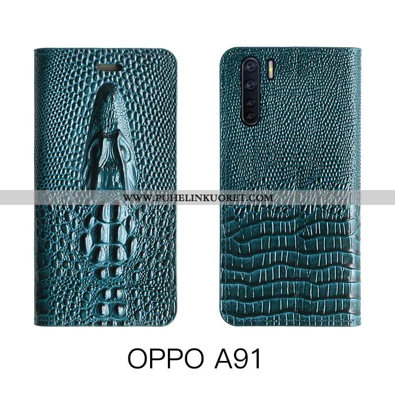 Kotelo, Kuori Oppo A91 Ylellisyys Aito Nahka Nahkakuori Kuoret Keltaiset