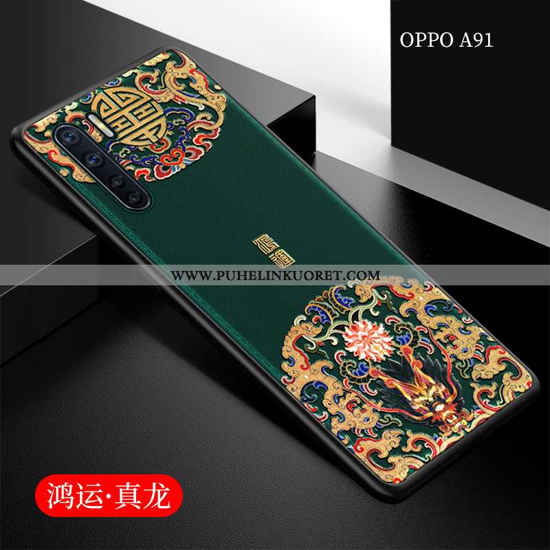 Kotelo, Kuori Oppo A91 Valo Silikoni All Inclusive Ultra Mustat