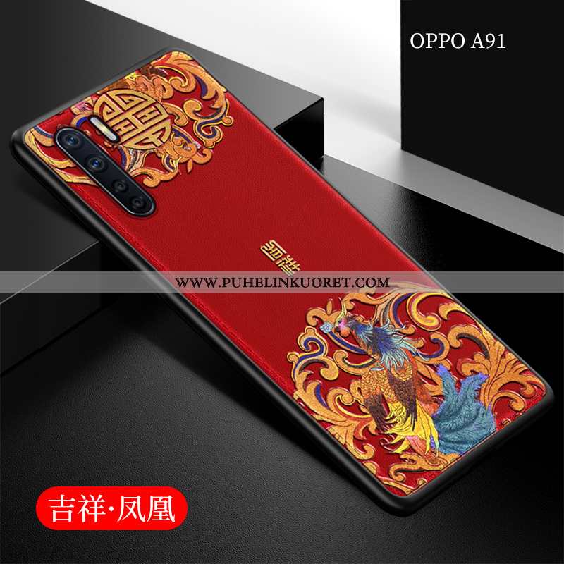 Kotelo, Kuori Oppo A91 Valo Silikoni All Inclusive Ultra Mustat