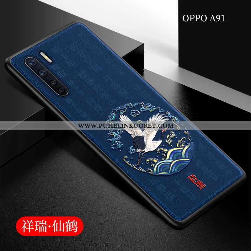 Kotelo, Kuori Oppo A91 Valo Silikoni All Inclusive Ultra Mustat