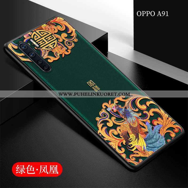 Kotelo, Kuori Oppo A91 Valo Silikoni All Inclusive Ultra Mustat