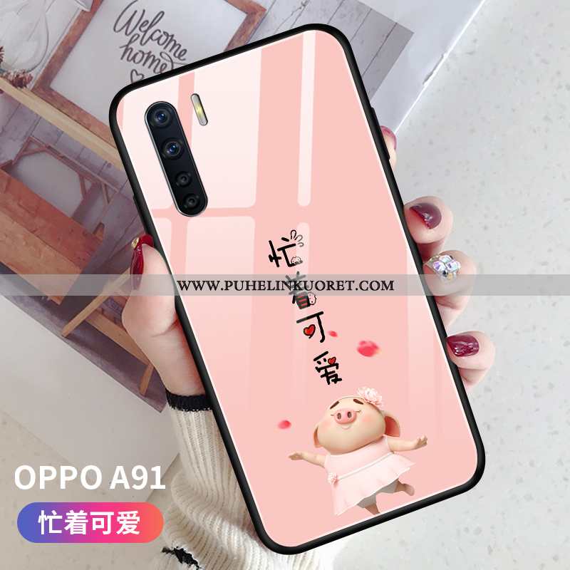 Kuori, Kuoret Oppo A91 Lasi Ripustettavat Koristeet Kova Ultra Rakastunut Pinkki