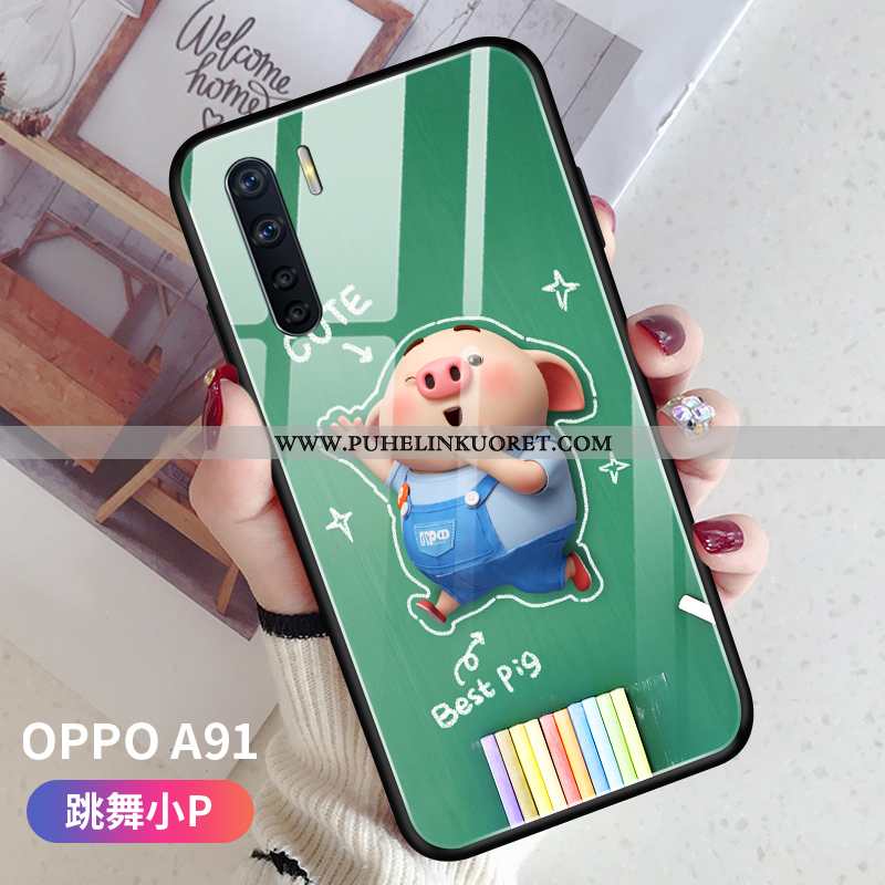 Kuori, Kuoret Oppo A91 Lasi Ripustettavat Koristeet Kova Ultra Rakastunut Pinkki