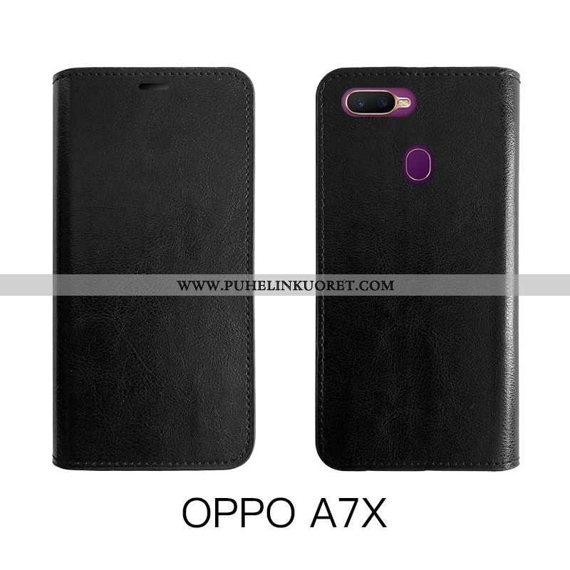 Kotelo, Kuori Oppo Ax7 Aito Nahka Vuosikerta Kuoret Päivää Punainen