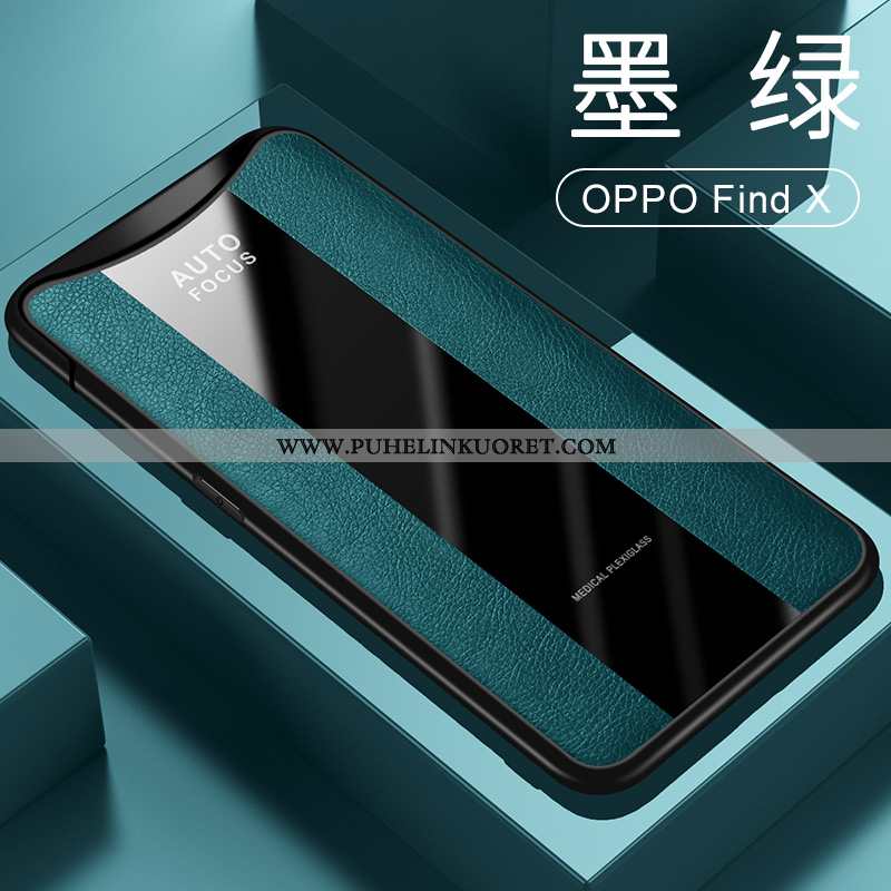 Kuori, Kuoret Oppo Find X Suojaus Nahkakuori Auto Murtumaton Magneettinen Mustat