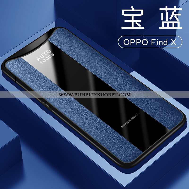 Kuori, Kuoret Oppo Find X Suojaus Nahkakuori Auto Murtumaton Magneettinen Mustat