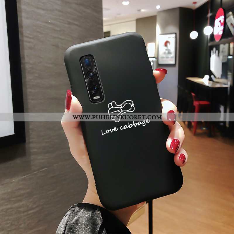 Kuoret, Kotelo Oppo Find X2 Pro Pesty Suede Persoonallisuus Kuori All Inclusive Suojaus Mustat