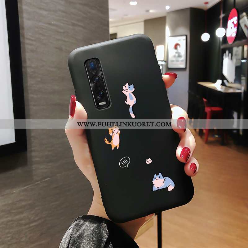 Kuoret, Kotelo Oppo Find X2 Pro Pesty Suede Persoonallisuus Kuori All Inclusive Suojaus Mustat