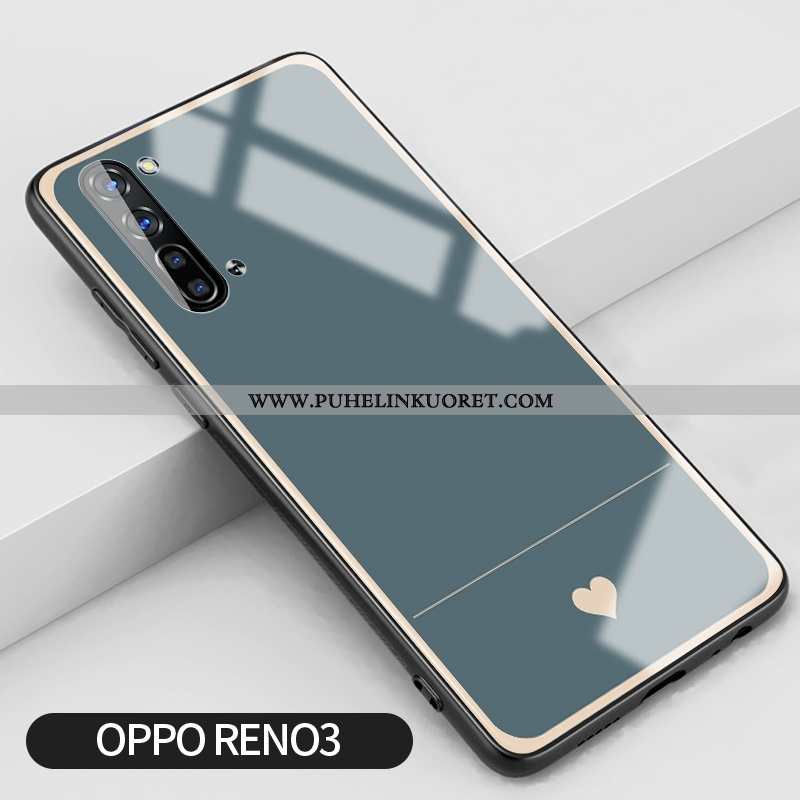 Kotelo, Kuori Oppo Reno 3 Silikoni Suojaus Puhelimen Peili Vaalean Harmaa