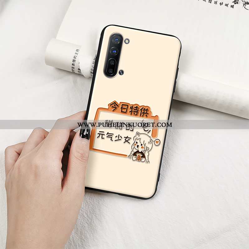 Kuori, Kuoret Oppo Reno 3 Pehmeä Neste Silikoni Kohokuviointi Suojaus Kuori Beige