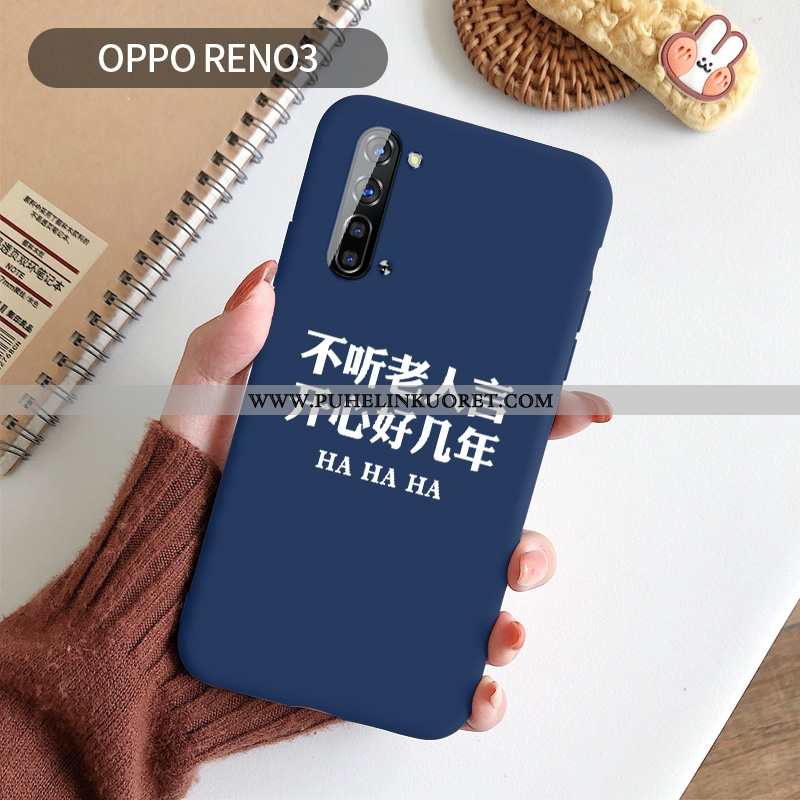 Kuoret, Kotelo Oppo Reno 3 Silikoni Suojaus Kuori Luova Murtumaton Sininen