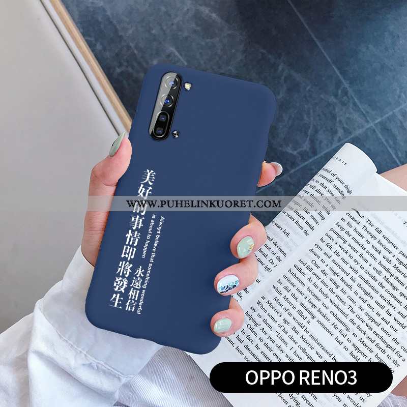 Kuoret, Kotelo Oppo Reno 3 Pesty Suede Persoonallisuus Rakastunut Ultra Punainen