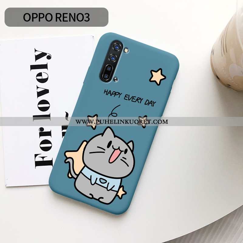 Kotelo, Kuori Oppo Reno 3 Ihana Ultra Jauhe Pesty Suede Valo Pinkki