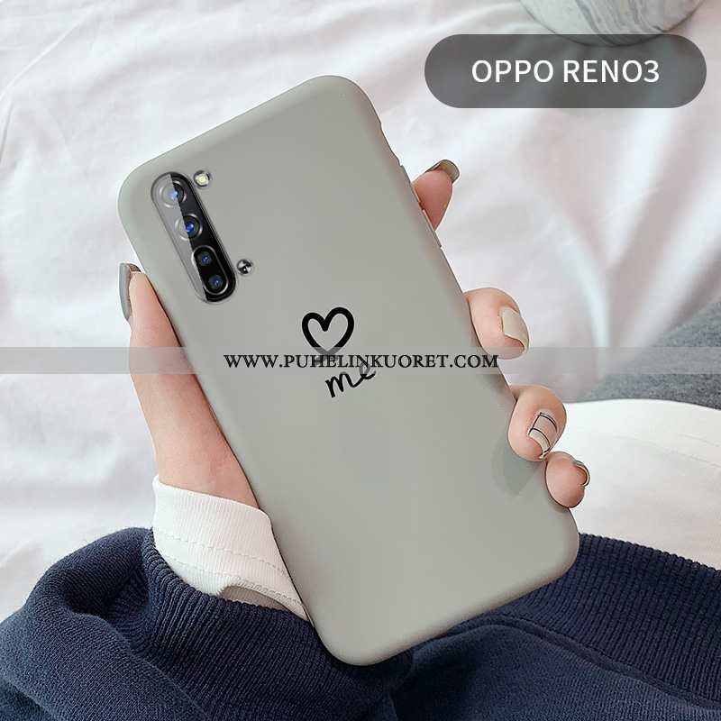 Kuori, Kuoret Oppo Reno 3 Suojaus Persoonallisuus Rakkaus Yksinkertainen Luova Harmaa