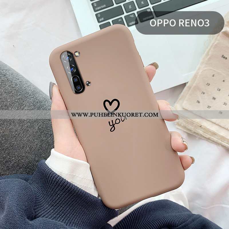 Kuori, Kuoret Oppo Reno 3 Suojaus Persoonallisuus Rakkaus Yksinkertainen Luova Harmaa