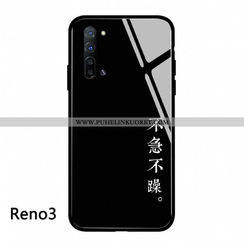 Kuoret, Kotelo Oppo Reno 3 Persoonallisuus Luova Musta Net Red Kuori Mustat