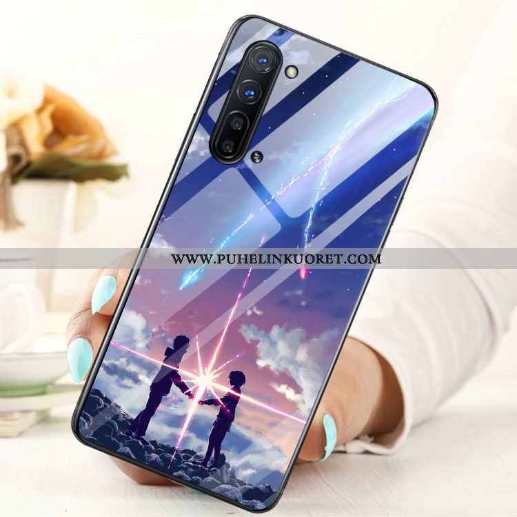 Kuori, Kuoret Oppo Reno 3 Lasi Puhelimen Sininen Kotelo Kuori