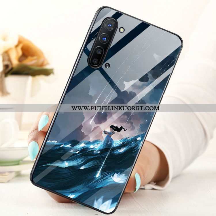 Kuori, Kuoret Oppo Reno 3 Lasi Puhelimen Sininen Kotelo Kuori