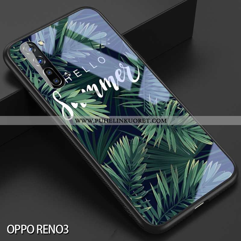 Kuoret, Kotelo Oppo Reno 3 Luova Silikoni Yksinkertainen Kustannukset Vihreä