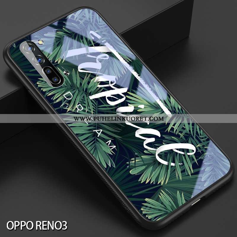 Kuoret, Kotelo Oppo Reno 3 Luova Silikoni Yksinkertainen Kustannukset Vihreä