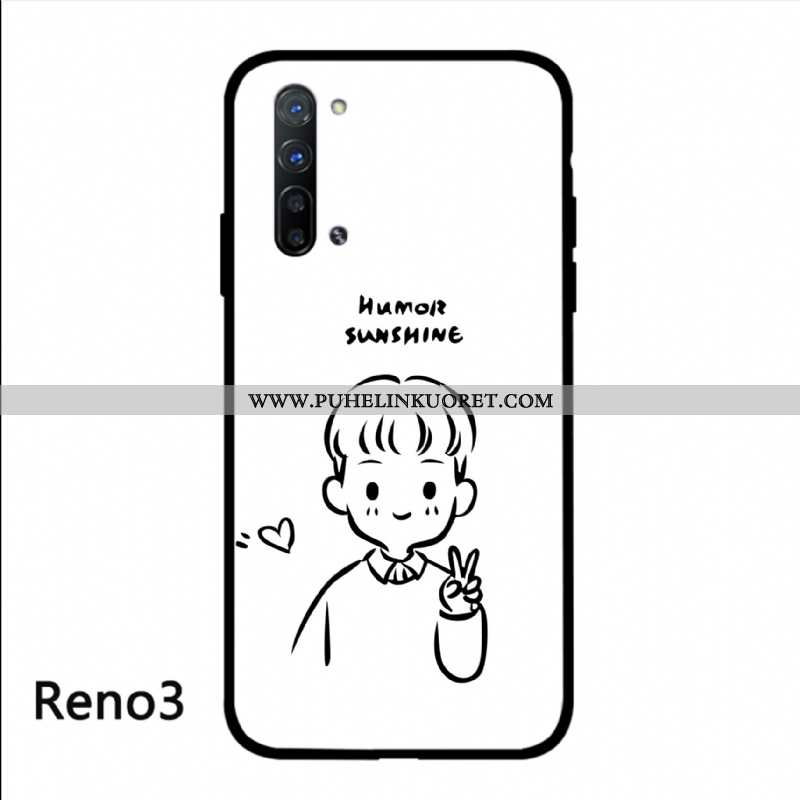 Kuori, Kuoret Oppo Reno 3 Luova Suojaus Persoonallisuus Yksinkertainen Puhelimen Valkoinen