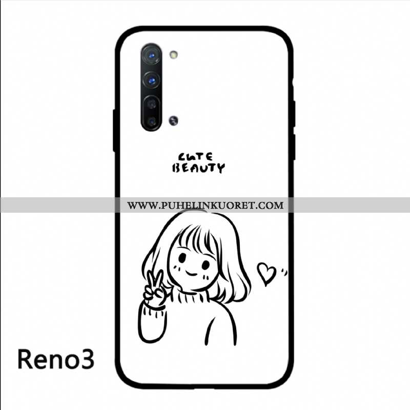 Kuori, Kuoret Oppo Reno 3 Luova Suojaus Persoonallisuus Yksinkertainen Puhelimen Valkoinen