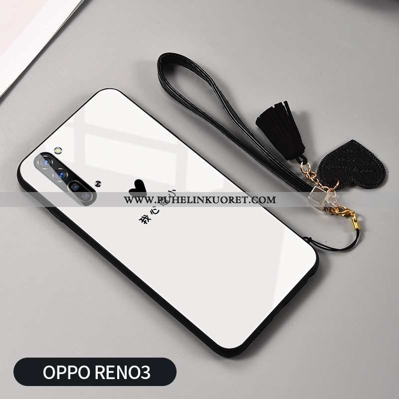 Kuori, Kuoret Oppo Reno 3 Silikoni Suojaus Lasi Kuori Pieni Mustat