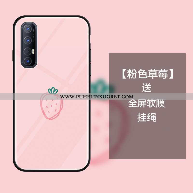 Kuori, Kuoret Oppo Reno 3 Pro Lasi Suojaus All Inclusive Kotelo Mansikka Pinkki