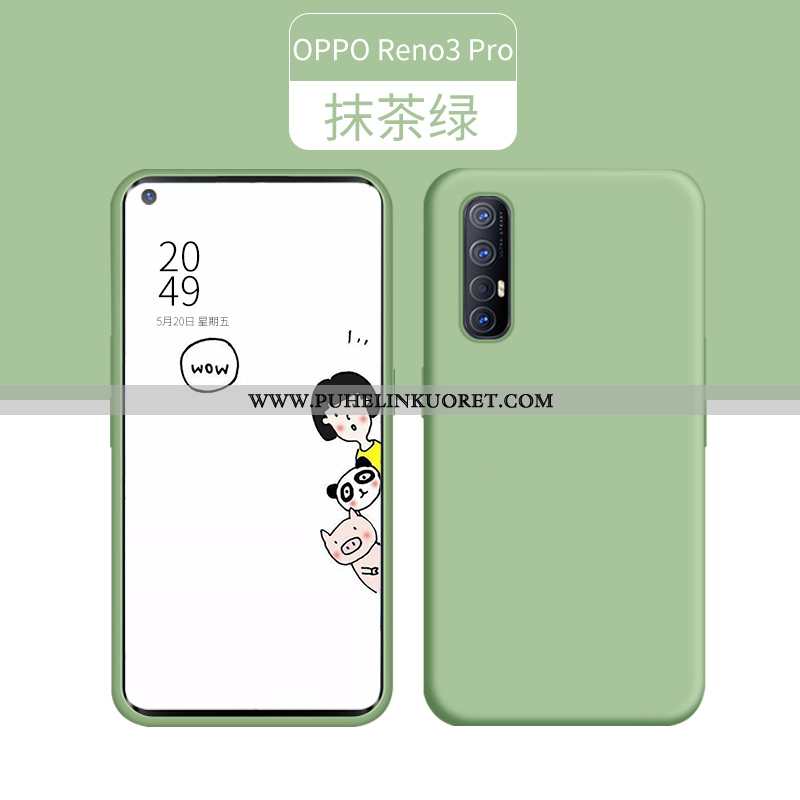 Kuoret, Kotelo Oppo Reno 3 Pro Silikoni Ultra Kuori Vihreä