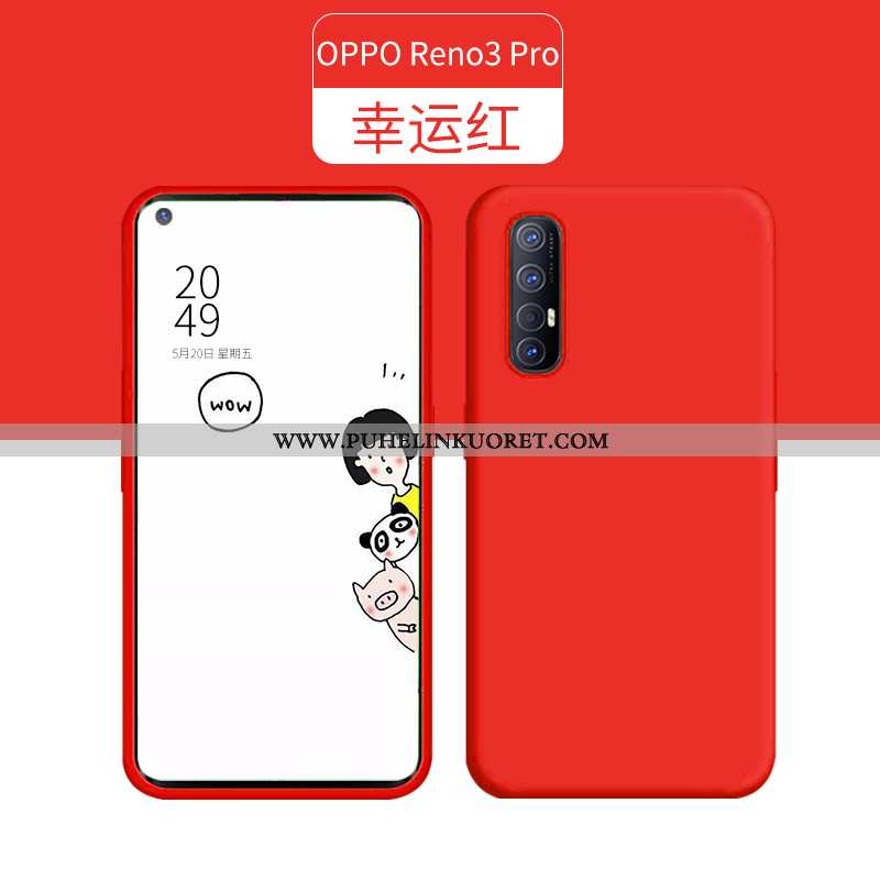 Kuoret, Kotelo Oppo Reno 3 Pro Silikoni Ultra Kuori Vihreä