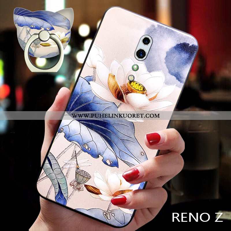 Kuori, Kuoret Oppo Reno Z Pehmeä Neste Silikoni Kuori Puhelimen All Inclusive Sininen