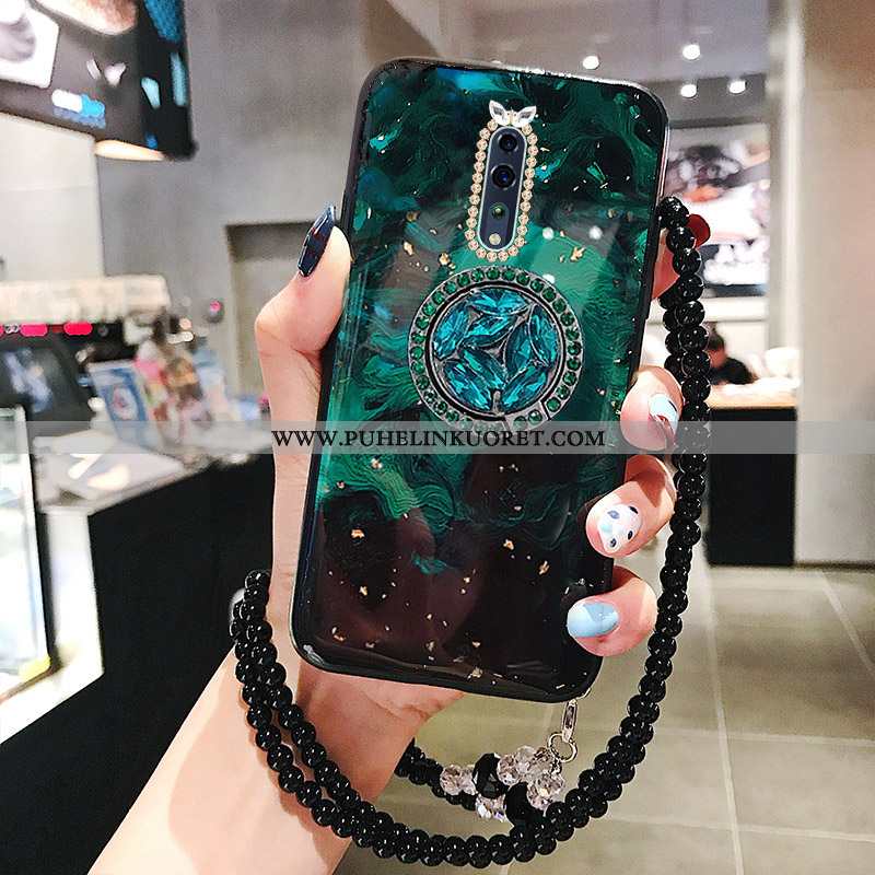 Kuoret, Kotelo Oppo Reno Z Tila Rhinestone Inlay Puhelimen Suuntaus Punainen