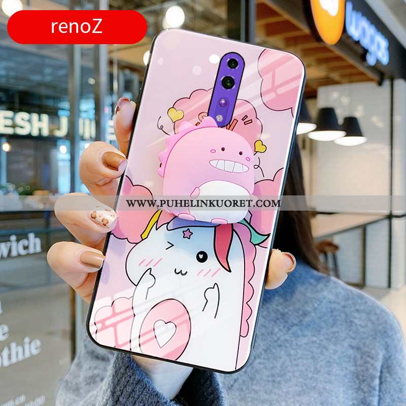 Kuori, Kuoret Oppo Reno Z Suojaus Lasi Kuori Ulotteinen Pieni Vihreä