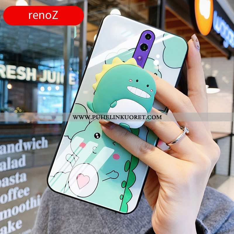 Kuori, Kuoret Oppo Reno Z Suojaus Lasi Kuori Ulotteinen Pieni Vihreä