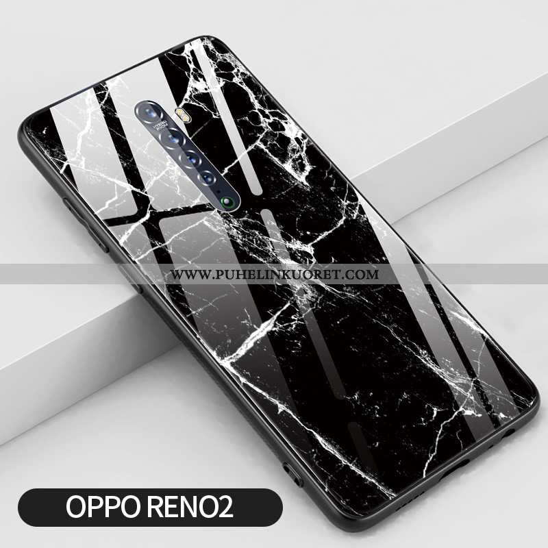 Kuori, Kuoret Oppo Reno2 Silikoni Lasi Valkoinen Puhelimen Yksinkertainen